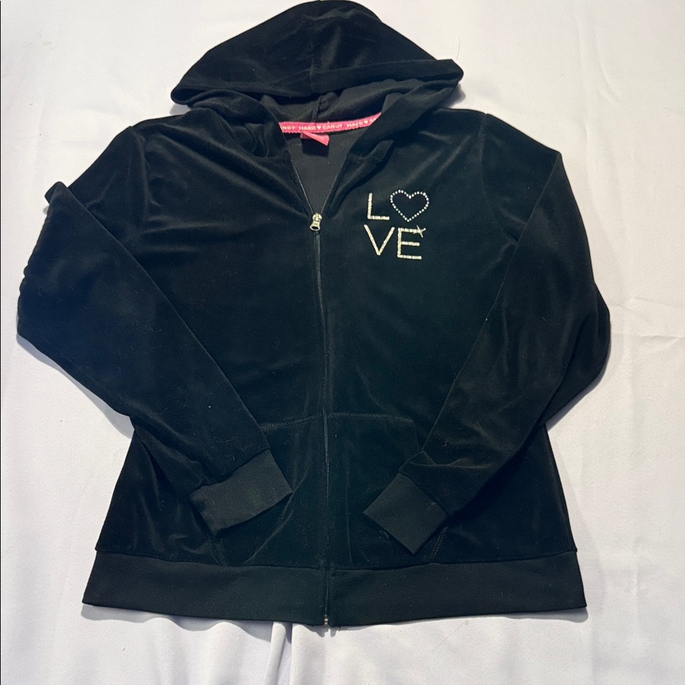 Hard Candy Black Love Hoodie Jacket